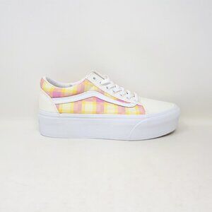 Vans Old Skool Stackform Platform Shoe Sneaker Pastel Plaid Mens 7.5 / Womens 9